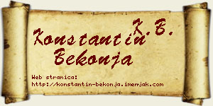 Konstantin Bekonja vizit kartica